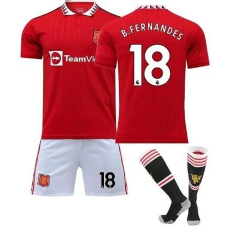 2022/23 Ny Voksen Fodboldtrøje fra Manchester United B.FERNANDES 8 6-7 år