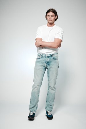 Neuw Ray Straight Arizona Light Vintage Indig Byxor Herr Blå w33l32