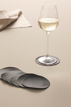 Jotex - Onderzetter 8-pack Zwart Zwart - LUNI - Koop Accessoires voor glazen bij Jotex