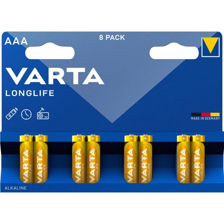 VARTA Longlife 4103 batteri - 8 x AAA / LR03 - Alkalisk