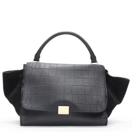 Celine Vintage Pre-owned Leather handTass , Zwart , Dames , Maat: ONE Size Vintage Tassen