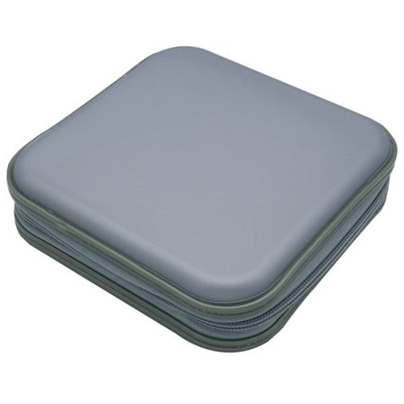 CD-fodral, 40 Kapacitet Hård Plast DVD-fodral Bärbar Dragkedja CD-fodralhållare Stor Förvaringsskivplånbok Väska för Bil Hem Resa - Grå