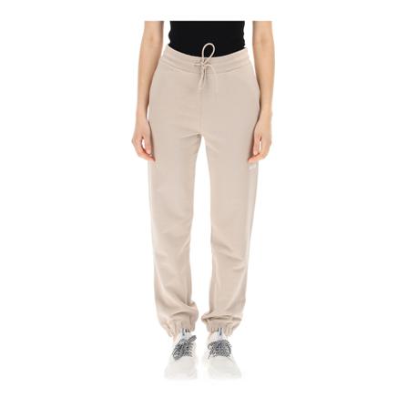 Msgm sweatpants with micro logo , Beige , Dames , Maat: S