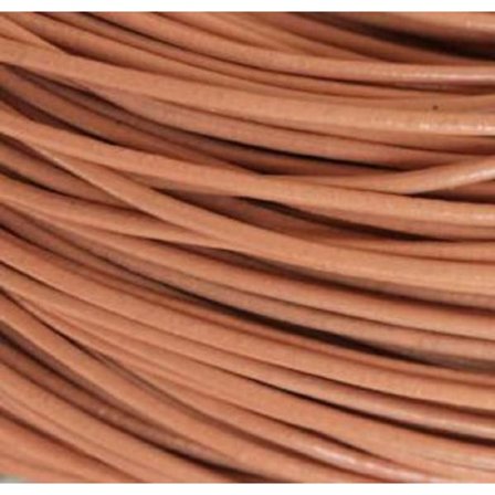 5 meter naturfärgat läderband 3 mm tjockt