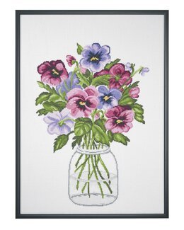 Stickpackung Bild Stiefmütterchen