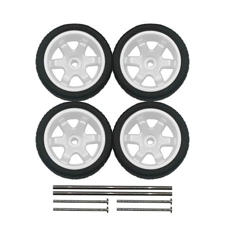 Modell Bil Hjul Gummi dekk HVIT