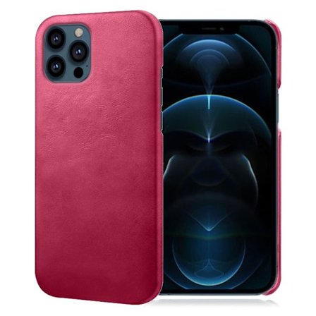 KSQ Vegansk læderbelagt stødsikkert telefonetui iPhone 13 Pro Max 6,7 tommer - Lyserød
