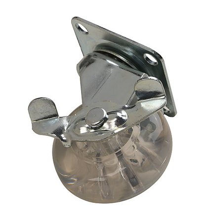 PN-BESLAG MØBELHJUL MED PLATE OG BREMS Ø50MM