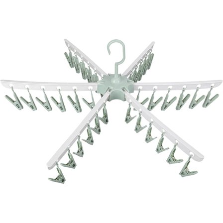 Foldbar Tørkestativ, Klesklyper, Sokketørkestativ, 36 Klyper