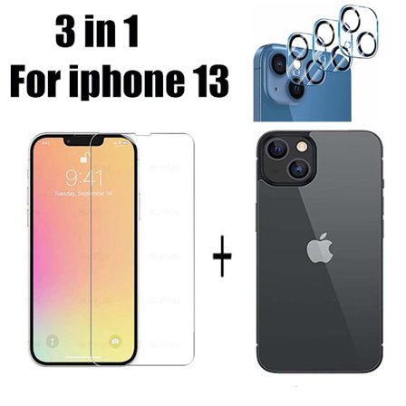 3-in-1 iPhone 13 Fram- & Baksida + Kameralinsskydd