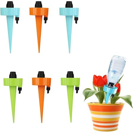 Automatisk vandingssæt til planter, 6 stk. automatisk vandingssystem til planter, drypvanding, ferievanding til planter og blomster indendørs
