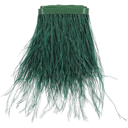 2M Strutsfjær Imitert Pynt Bånd Bånd for Kjole Søm Håndverk Klær DIY Dekorasjon (Svart Grønn) som vist på bildet)