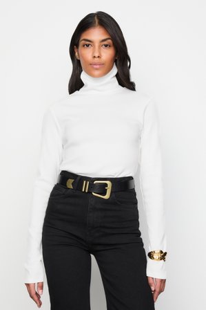 CAMILLA PIHL - Petra Rib Turtleneck - Ecru SizeXXL