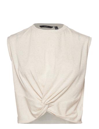 Vmjune Sl Knot Top Jrs Cream Vero Moda