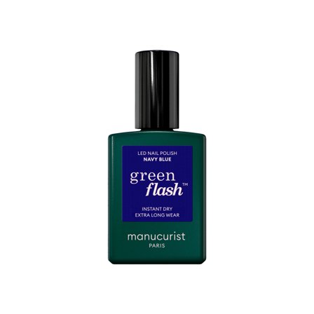 Manucurist GREEN FLASH - Smalto Semipermanente Navy Blue 15ml - Smalto Gel e semipermanente