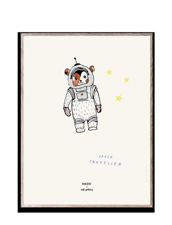 Space Traveller - 30X40 Home Kids Decor Posters & Frames Posters Animal Posters Multi/mönstrad MADO