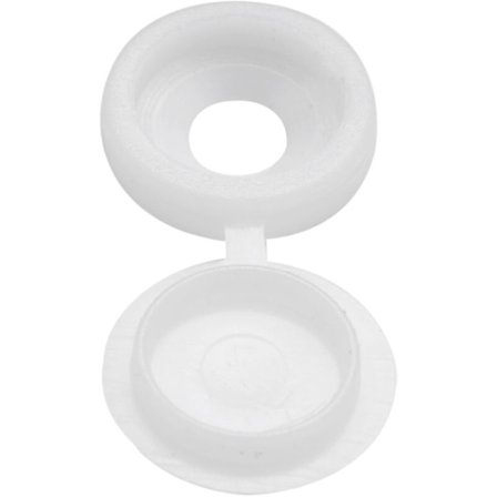 200 stk. serie skruehætte plastik hængsel skruehoved dæksler skrue dæksler hætter dekorative dæksler snap-on udskiftningsskruer (hvid)