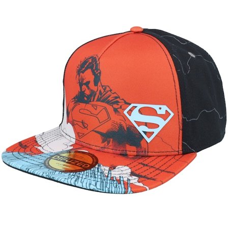Difuzed - Rød snapback Kasket - Superman All Over Print Red/Black Cap Snapback @ Hatstore