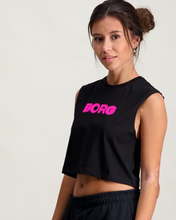 Björn Borg BORG CROPPED TANK TOP Zwart Tops/blouses Meisjes - Kids Brand Store