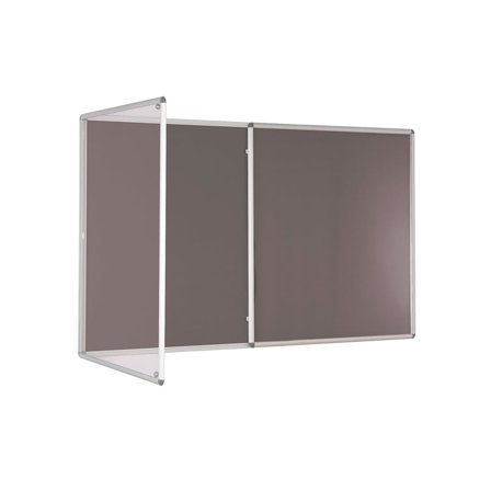 Tamperproof noticeboard, 2400x1200 mm, grey