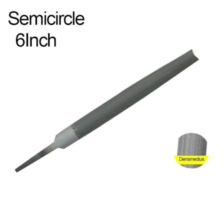 Stålfil Sågfil 6 TUM HALVCIRKEL 6InchSemicircle