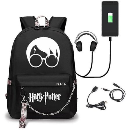 Harry Potter Backpack Usb Charging School Bag Oxford Cloth