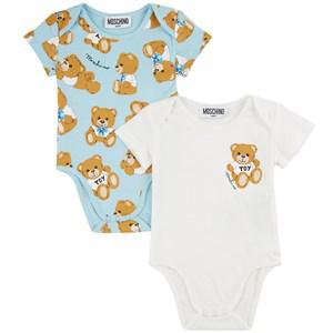 Moschino 2-Pack Blue Baby Bodies - Clothing sets - 1-3 months - Blue