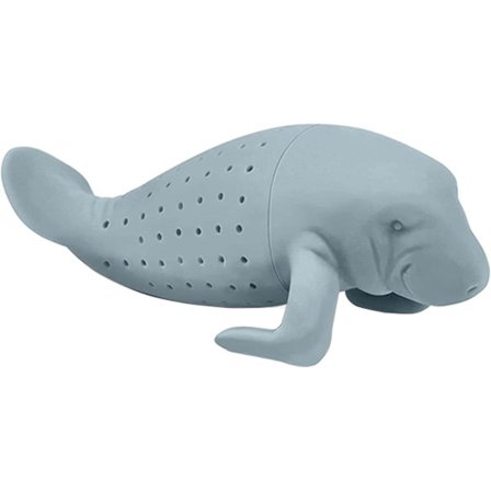 Matkvalitets silikon, BPA-fri, vaskbar. Ideell for urteinfusjoner. Kreativ dyrefigur, Manat. Te-infuser