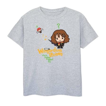 Harry Potter T-shirt för flickor Wingardium Leviosa Hermione 12-13 år Sports Grey 12-13 Years