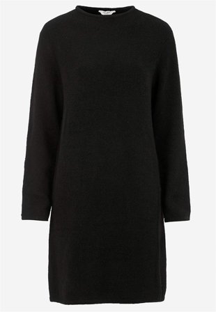 Cellbes of Sweden - Strikket tunika med splitt i svart for damer i størrelse 54/56