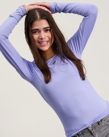 LMTD NLFDINCI LS SHORT S TOP Bleu Hauts et chemisiers Fille - Kids Brand Store