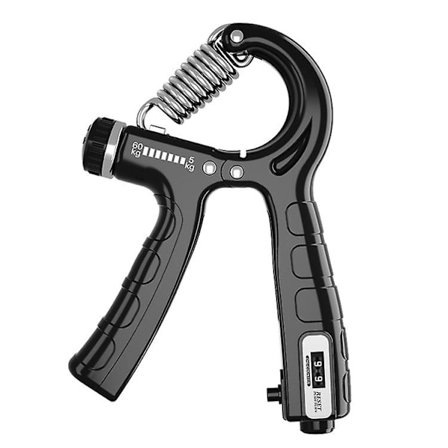 Käsitreenin vahvistin säädettävä 5-60 kg kädenpuristin laskurilla, voimaharjoittelu sormien, ranteen ja kyynärvarren treenaaja