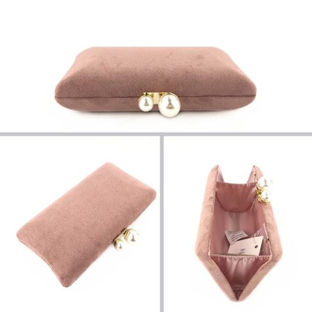 Pearl Velvet Evening Handväska för bröllop