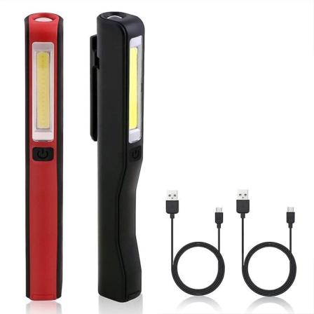 Latautuva Led-työvalo, 2 kpl Cob-mekaanikon lamppu erittäin tehokas taskulamppu, tarkastusvalo autotallin työpajan DIY-leirintäalueelle USB-kaapelilla