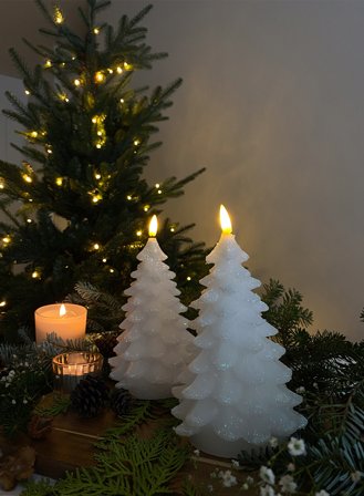 Juletre LED-lys H11 - hvit glitter