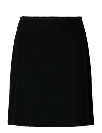 Slfdarla Hw Knit Skirt Black Selected