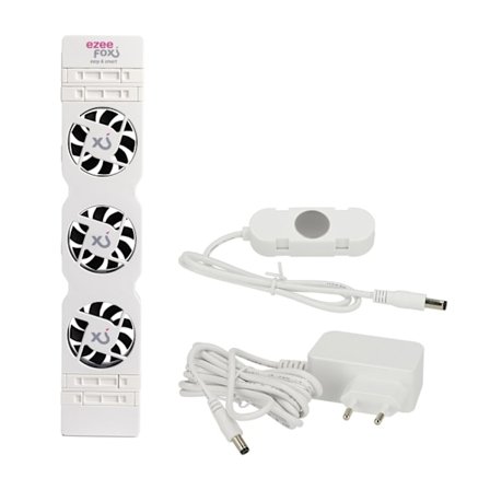 Ezeefox Radiatorventilator med 3 blæsere og termostat – Energibesparende – Monosæt