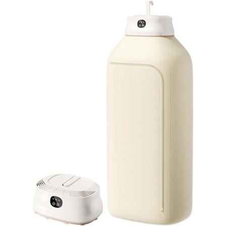 Portabel Torktumlare 400W, Vikbar Torktumlare, Lågt Ljudnivå med Timer, för Hemmet, Camping & Resor