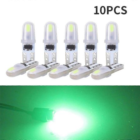 10 stk. T5 Bil LED Pærer Instrumentbræt Lys 3014 2SMD LED Lys 12V Bil Interiør Lys Auto Side Kile Instrument Måler Lampe Pærer