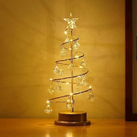 -En 30 cm ED krystall diamant juletre lampe, hjem dekorasjon liten ornament lampe, moderne enkel