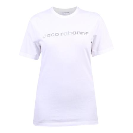 Paco Rabanne Branded T-shirt Hvid, Dame T-shirts, Størrelse: L