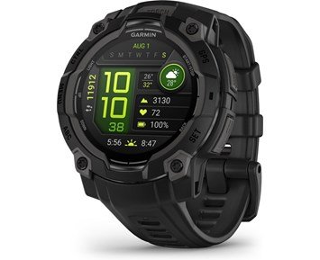 Garmin-Instinct 3 AMOLED, 45mm Black-Robust aktivitetsklokke med innebygd lommelykt-Personal training-Smartklokker fra Garmin