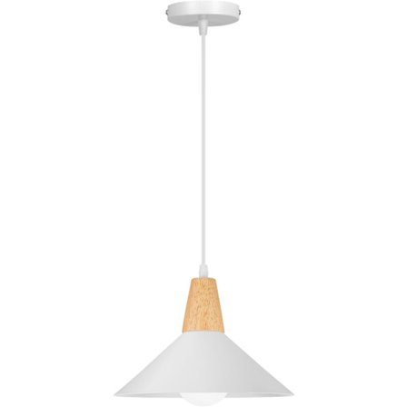 Vintage industriell taklampa kreativ hängande ljus metall trä krona vit