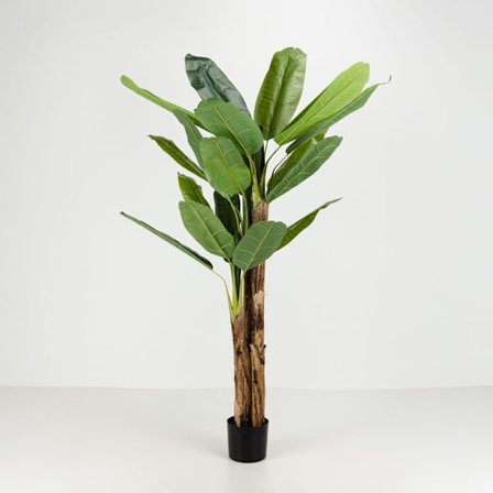Kunstigt banantræ i potte, 200 cm PVC-blade