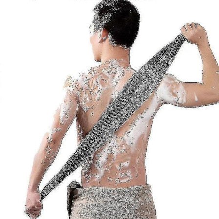 Ekstra Lang Eksfolierende Ryggskrubber, Magisk Kroppsryggskrubber For Dusj, Ryggskrubber For Dusj, Kroppsvask Og Massasje 1 stk - svart Xxf