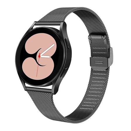 20 mm milanesiskt klockarmband i rostfritt stål för Samsung Galaxy Watch 4 - Svart