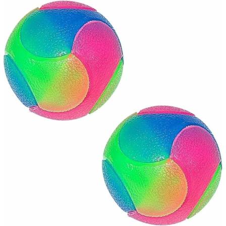 Koira LED-pallo Koiran lelu Interaktiivinen pomppiva valopallo joustavalla