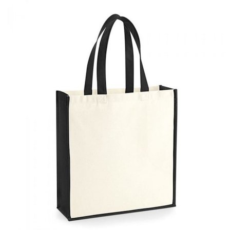 Westford Mill Gallery Canvas Tote En Storlek Naturlig/Svart