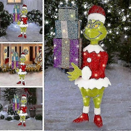 Grinch Jule Utendørs Hage Dekor LED Belysning 2 meter [D]