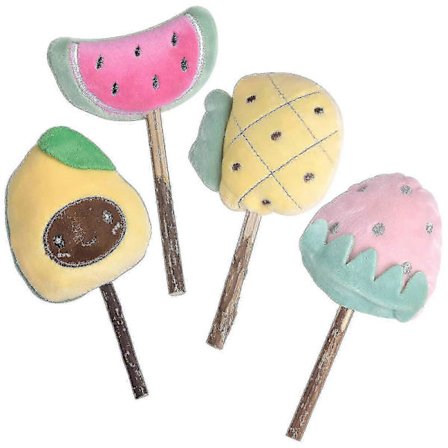 Kattemynteleke 4-delt sett: Naturlige interaktive kattemyntepinner for katter å tygge, leke med og nyte. [HK]